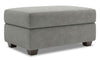 Pouf de rangement personnalisable The Trunk de Sofa Lab de 39 po fabriqué au Canada en tissu de velours - gris Platinum Grey