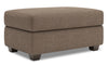 Pouf de rangement personnalisable The Trunk de Sofa Lab de 39 po fabriqué au Canada en tissu d’apparence lin - brun Luna Praline
