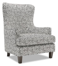 Fauteuil d’appoint à oreilles Sofa Lab de 32 po fabriqué au Canada en tissu - Onyx multicolore