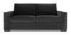 Sofa personnalisable Track de Sofa Lab de 75 po de format condo fabriqué au Canada en tissu de chenille avec accoudoirs rectilignes - gris Luxury Charcoal