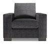 Fauteuil Track de Sofa Lab personnalisable de 38 po fabriqué au Canada en tissu de chenille - gris Luxury Charcoal