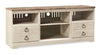 Meuble pour téléviseur traditionnel Willowton de 64 po avec rangement et système de gestion des câbles pour téléviseurs jusqu’à 70 po - blanchi