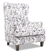 Fauteuil d’appoint à oreilles Sofa Lab de 32 po fabriqué au Canada en tissu de velours - Pebble multicolore