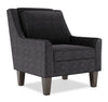 Fauteuil d’appoint club Sofa Lab personnalisable de 29 po fabriqué au Canada en tissu de chenille avec pattes en bois - gris Luxury Charcoal