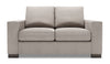 Causeuse personnalisable Track de Sofa Lab de 62 po fabriquée au Canada en tissu d’apparence lin avec accoudoirs rectilignes - gris Pax Slate