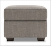 Pouf personnalisable Roll de Sofa Lab de 24 po fabriqué au Canada en tissu d’apparence lin - gris Luna Smoke