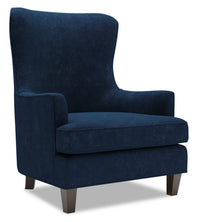 Fauteuil d’appoint à oreilles Sofa Lab de 32 po fabriqué au Canada en tissu de velours - bleu Royal Blue