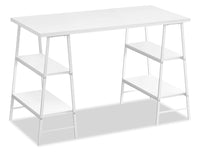Bureau Jonnie de 47,25 po avec pattes de type chevalet - blanc