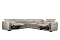 Sofa sectionnel à inclinaison électrique Adelaide 6 pièces - gris