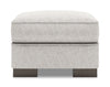 Pouf personnalisable Track de Sofa Lab de 24 po fabriqué au Canada en tissu de chenille - argenté Luxury Silver