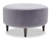 Pouf personnalisable The Curve de Sofa Lab de 31 po fabriqué au Canada en tissu de velours - gris Granite Grey