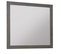 Miroir de commode de chambre à coucher Koda en pin - gris