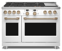Cuisinière intelligente hybride Café de 8,25 pi³ avec convection européenne véritable et grilles aut…