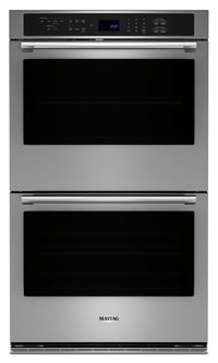Four mural double électrique Maytag de 8,6 pi³ et de 27 po avec convection véritable - acier inoxyda…