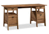 Bureau de direction Kyree de 59,06 po à 4 tiroirs - chêne antique