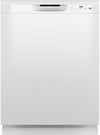 Lave-vaisselle encastré GE de 24 po et de 59 dBA avec commandes à l’avant et broyeur d’aliments solides PiranhaMC - blanc - GDF510PGRWW