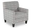 Fauteuil d’appoint Kylie de Cindy Crawford Home de 30 po fabriqué au Canada en tissu d’apparence lin - emblème anthracite