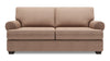 Sofa personnalisable Roll de Sofa Lab de 76 po de format condo fabriqué au Canada en tissu d’apparence lin avec accoudoirs enroulés - brun Pax Wicker