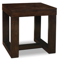 Table de bout contemporaine Watson de 24 po - bois brun foncé