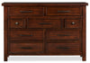 Commode Sonoma de 62 po (L) x 42 po (H) à 9 tiroirs pour la chambre à coucher - brun manguier