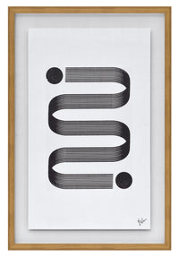 Imprimé encadré serpentin I - 24 po x 36 po