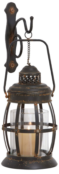 Applique murale en verre et en métal – 7 po x 19 po