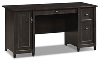 Bureau d’ordinateur Edge Water de 59 po à 3 tiroirs avec armoire - noir Estate