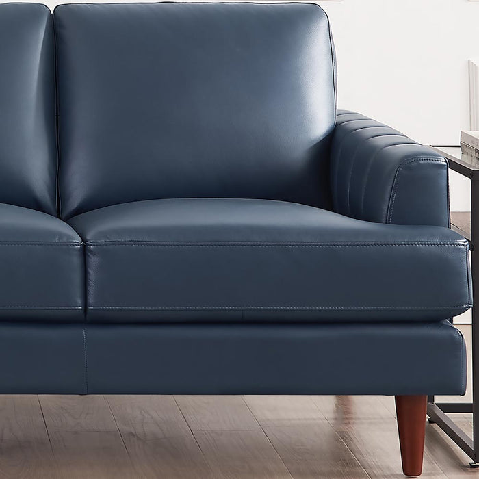 Causeuse Cassis de Hydeline en cuir - bleu marine