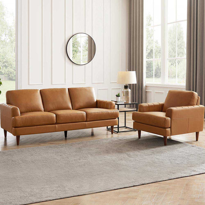 Fauteuil Cassis de Hydeline en cuir - brun