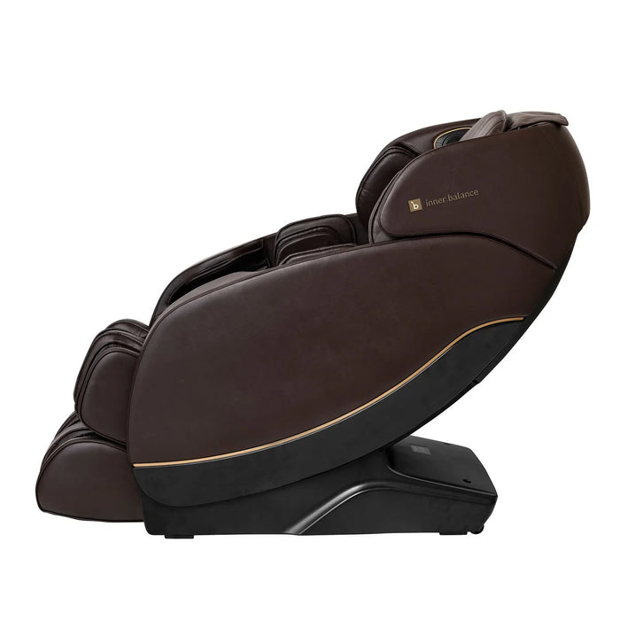 Fauteuil de massage Inner Balance Jin 2.0 avec rail de massage en forme de S et L - brun
