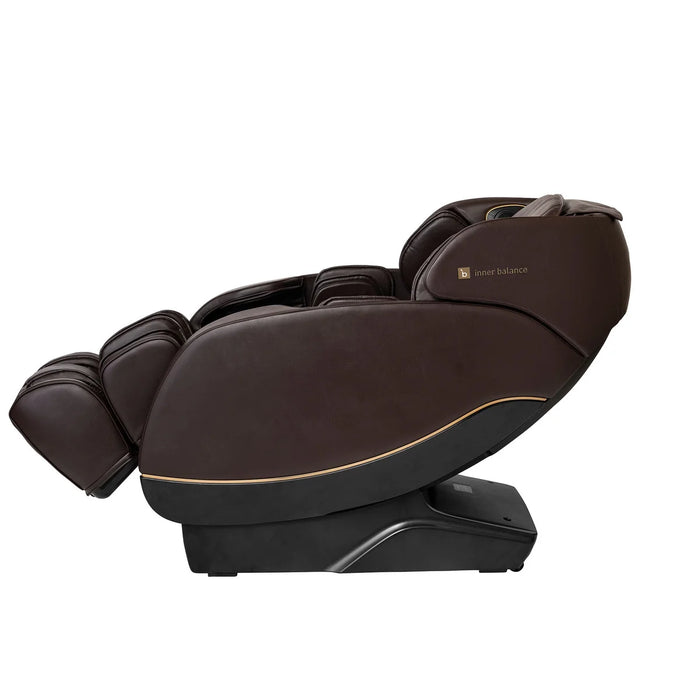 Fauteuil de massage Inner Balance Jin 2.0 avec rail de massage en forme de S et L - brun