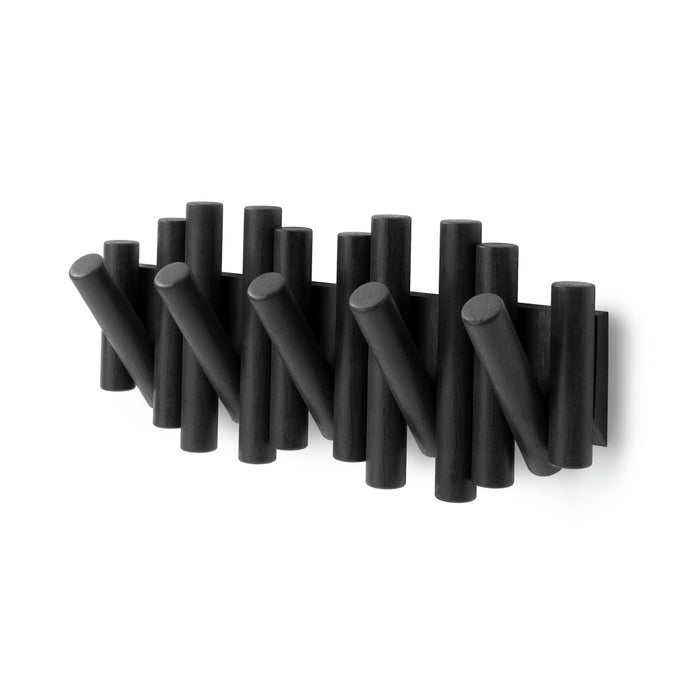 Crochets muraux Picket Rail de Umbra - noirs
