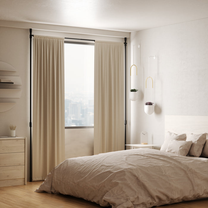  Tringle à rideaux et séparateur de pièce extensible Anywhere de Umbra noir mat - 36 po à 66 po