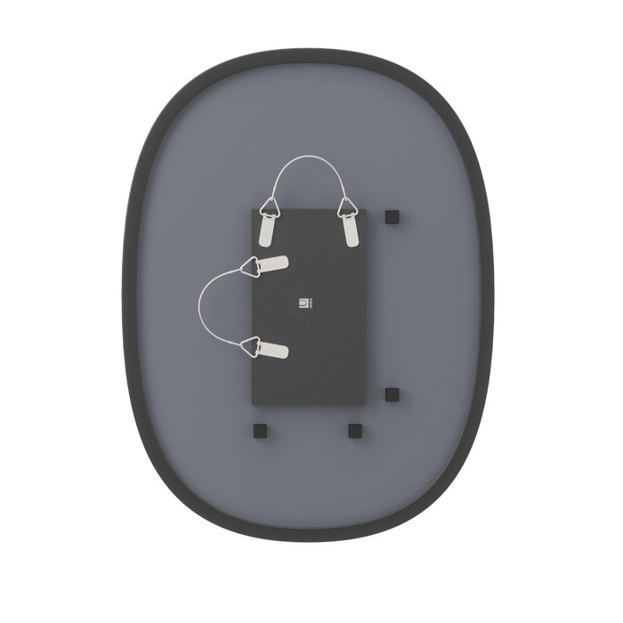 Miroir mural ovale Hub de Umbra de 24 po x 18 po - noir