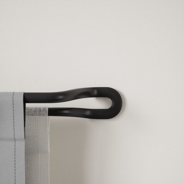  Tringle à rideaux coupe-lumière extensible double Midnight de Umbra noir mat de 3/4 po - 42 po à 120 po