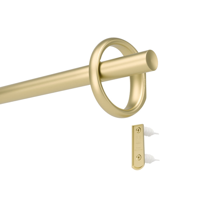  Tringle à rideaux extensible Ringlet de Umbra dorée de 1 po - 42 po à 120 po