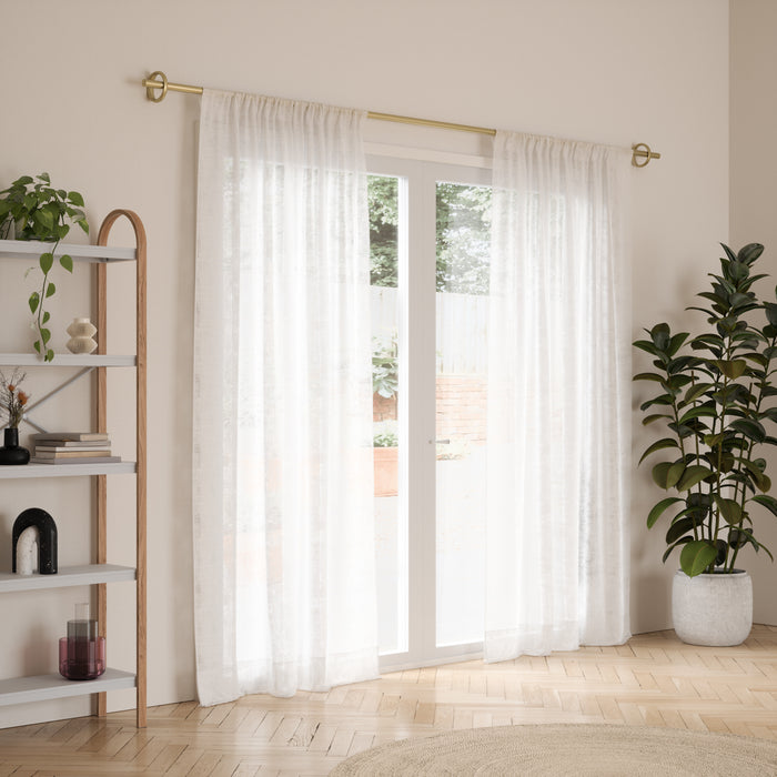  Tringle à rideaux extensible Ringlet de Umbra dorée de 1 po - 42 po à 120 po