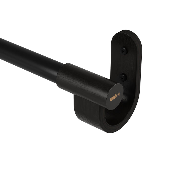  Tringle à rideaux extensible Bellwood de Umbra noir mat de 1 po - 42 po à 120 po
