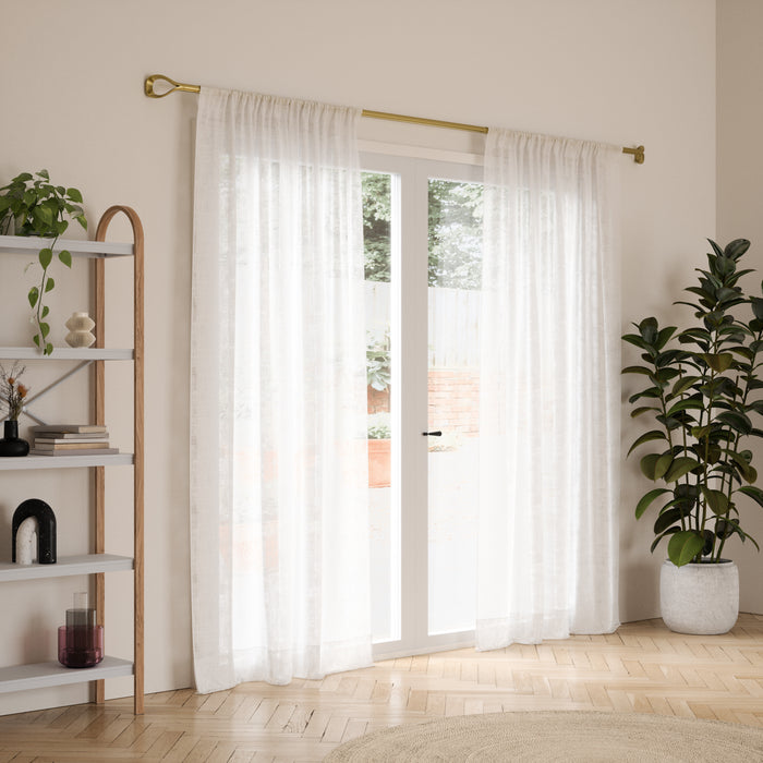  Tringle à rideaux extensible Loop de Umbra dorée de 1 po - 42 po à 120 po