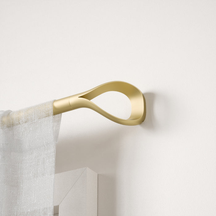  Tringle à rideaux extensible Loop de Umbra dorée de 1 po - 42 po à 120 po