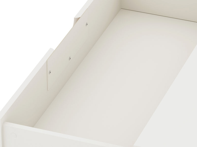 Commode Rockefeller de Manhattan Comfort de style moderne du milieu du 20e siècle avec 3 tiroirs - blanche