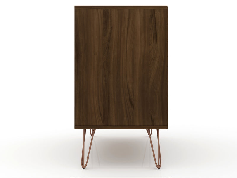 Commode Rockefeller de Manhattan Comfort de style moderne du milieu du 20e siècle avec 3 tiroirs - brune