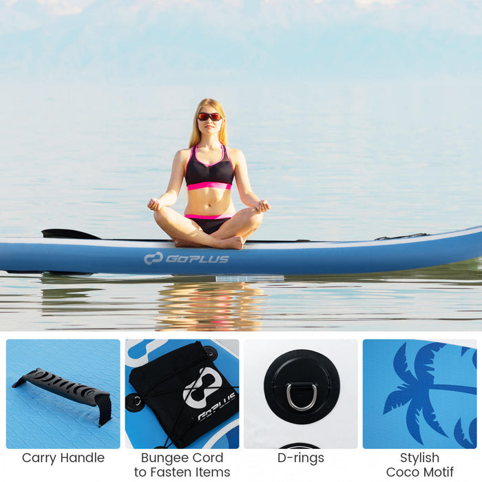Grand Tableau Gonflable De Sup Goplus, Tableau De Pagaie Portable Avec Des Anneaux 5d