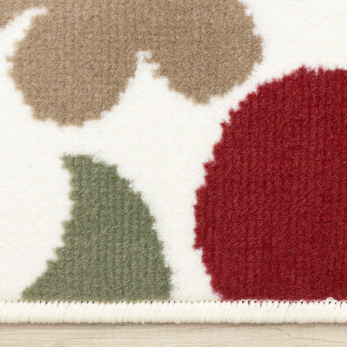 Carpette Florence à motifs botaniques pour l’intérieur - 4 pi 7 po x 6 pi 7 po