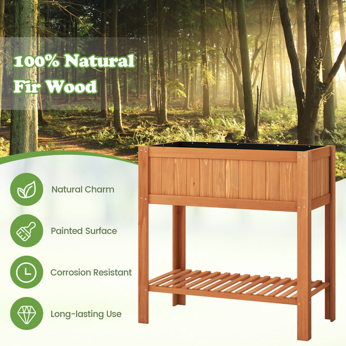 Costway Jardiniere Exterieur Dimension119x57x90 Cm En Bois Potager Sur Pied En Bois Outil Genial En Plein Air