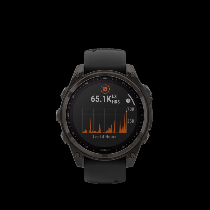  Carbon Gray Dlc Titanium With Black/pebble Gray Silicone Band