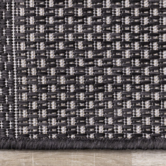 Carpette Jackson à rayures pour l’intérieur et l'extérieur - 3 pi 11 po x 5 pi 7 po