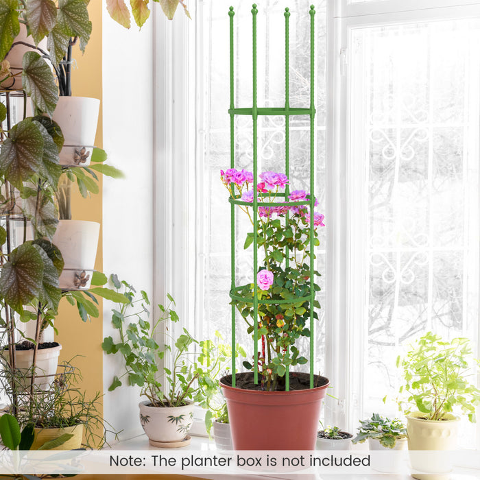 Costway 2-pack Garden Trellis 57\" Support De Plante Et Cages A Tomates Avec Hauteur Reglable