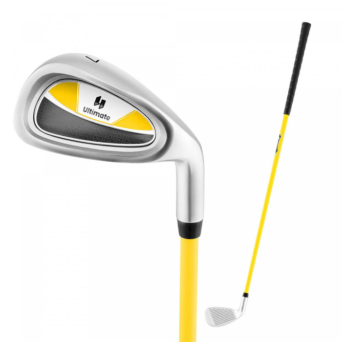 Ultimate Junior #7 Fer Pour Enfants Avec Arbre En Fibre De Verre Et Couverture De Tete Junior Practice Golf Club Jaune