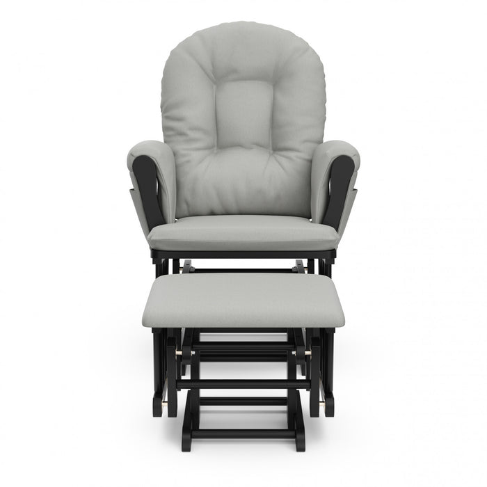 Storkcraft Hoop Fauteuil bercant et pouf - Noir avec gris clair